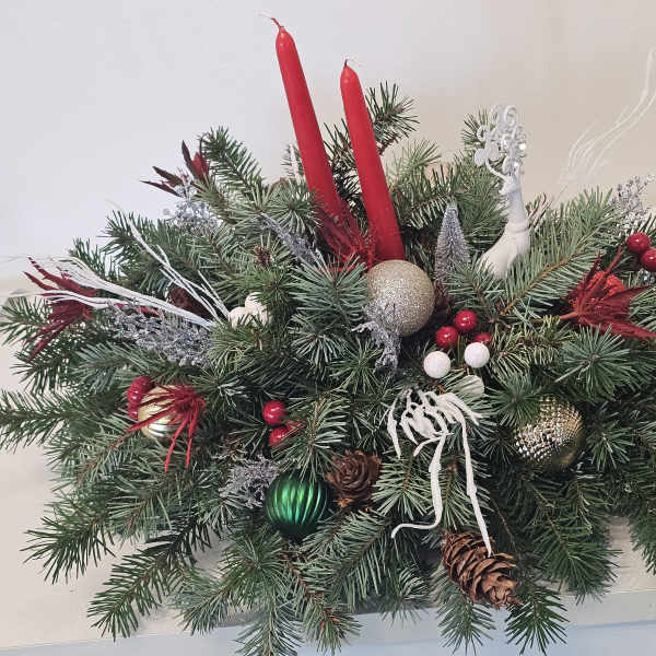 Christmas beautiful red arrangement
