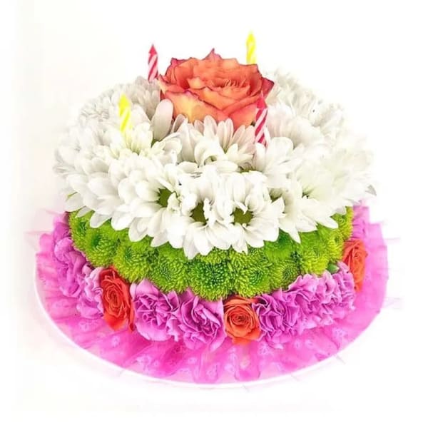 HAPPY FLOWER CAKE