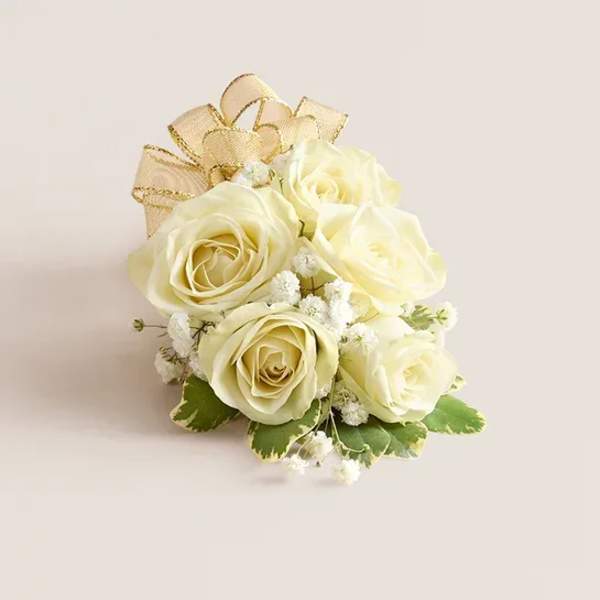 White Spray Rose Corsage