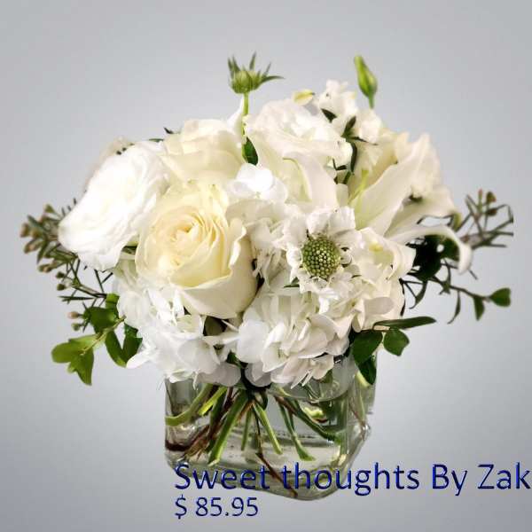 White Rose, White Hydrangeas, and Lilie