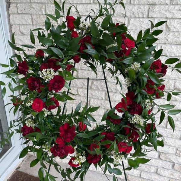 Greens and reds wreath