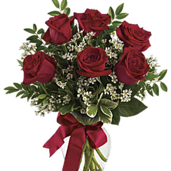 Thoughts of You Bouquet with 6 Red Roses