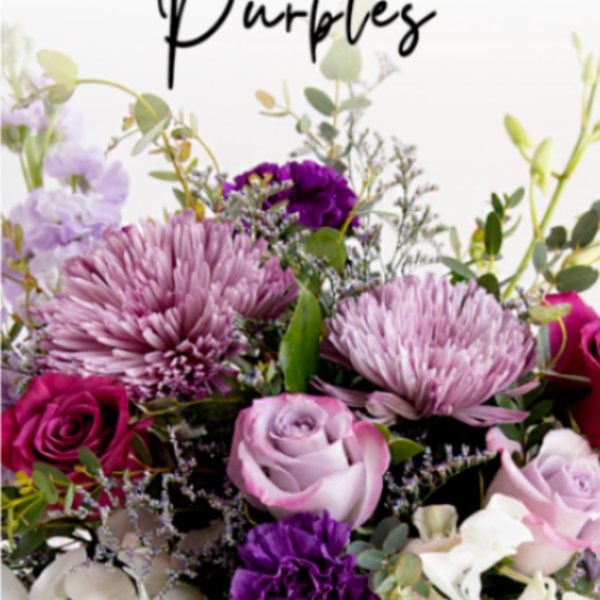 Designers Choice Purple Tones - Vase Bouquet