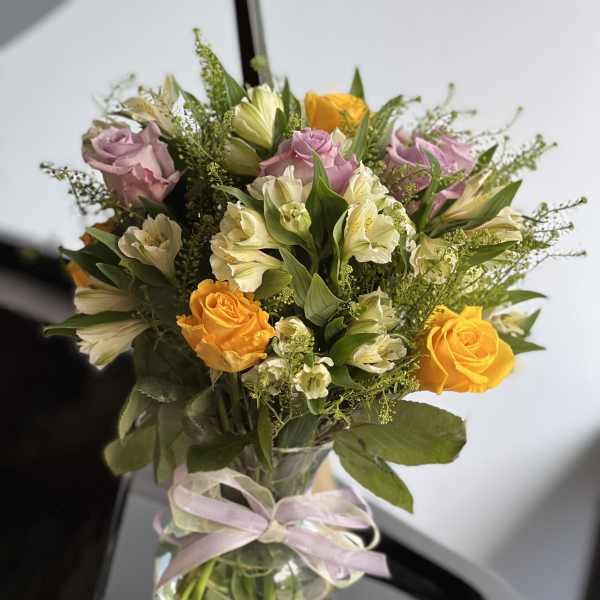 mixed vase arrangement florist choice