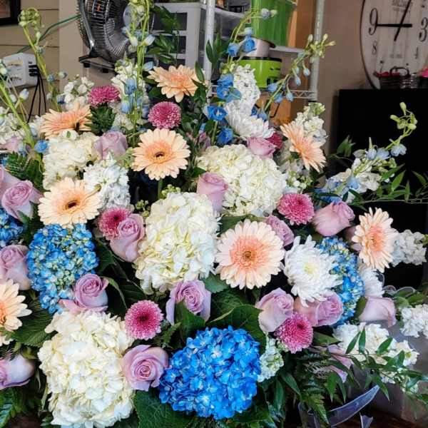 Pastel Funeral Basket