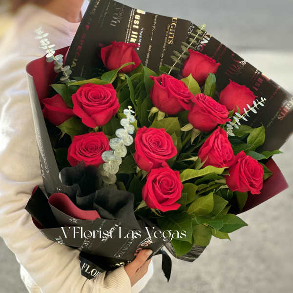 Deluxe Red rose Wrapped Bouquet