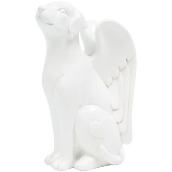 White angel figurine with folded wings
