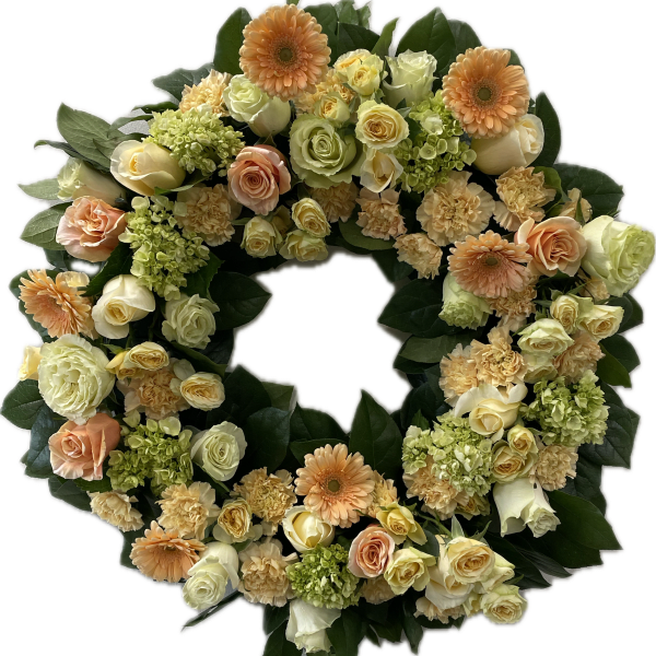 Sweet Peach Comfort Easel Wreath