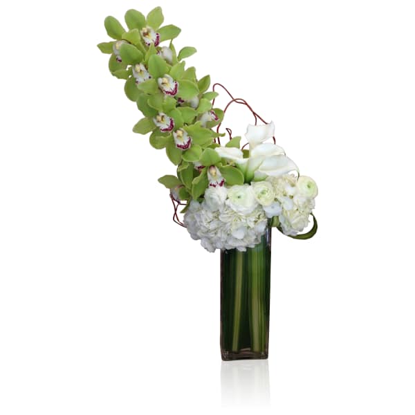 Green and white Flower Tower