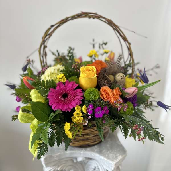Easter Flower Basket by Westford Florist Art by Veny