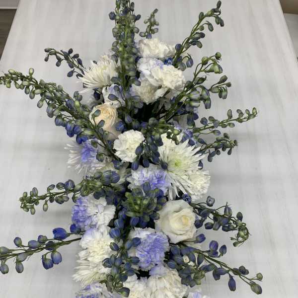 Blue & White Table Centerpiece