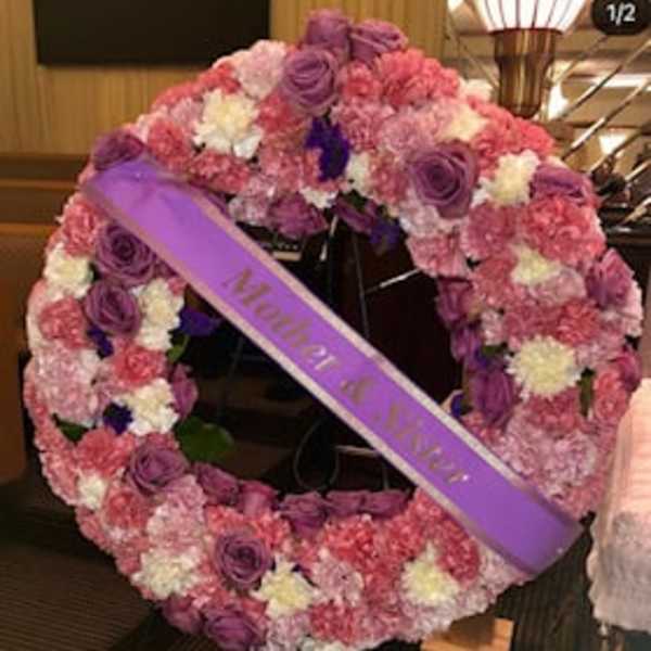 Roses and Carnation Round Wreath