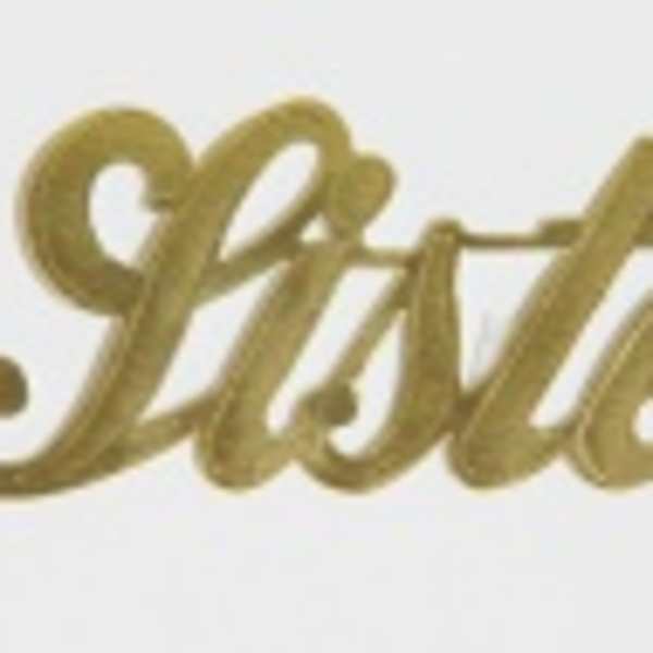 Gold script reading "Easter" on a white background