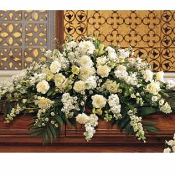 Pure White Casket Spray