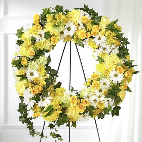 Golden Remembrance Wreath