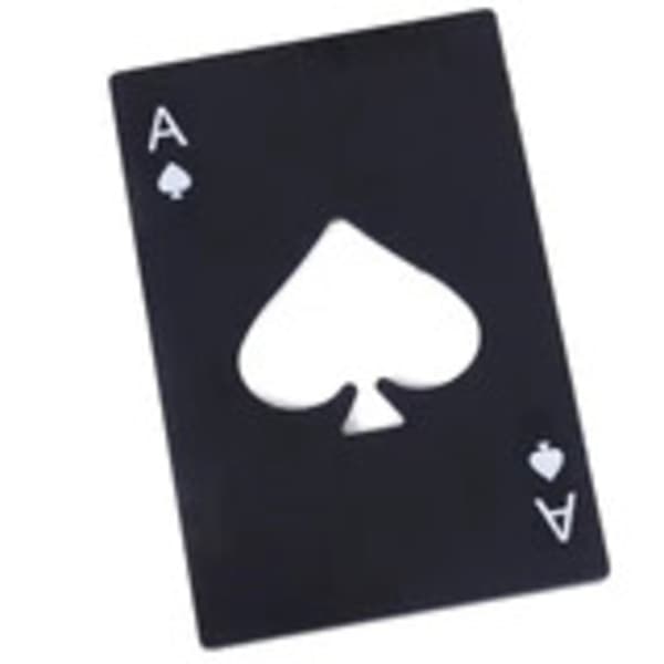 Ace of spades playing card on a white background