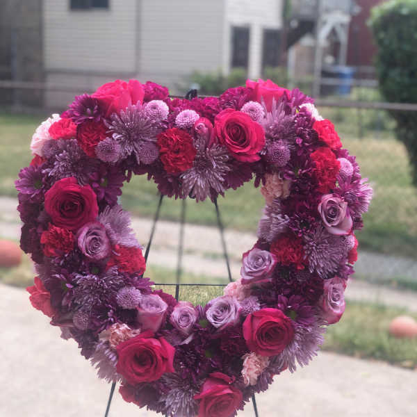 Purple and Pink Open Heart