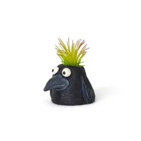 Baby Eddie Crow Planter by Gisele Kratzner by Blob House with Tillandsia Air Plant or Succulent