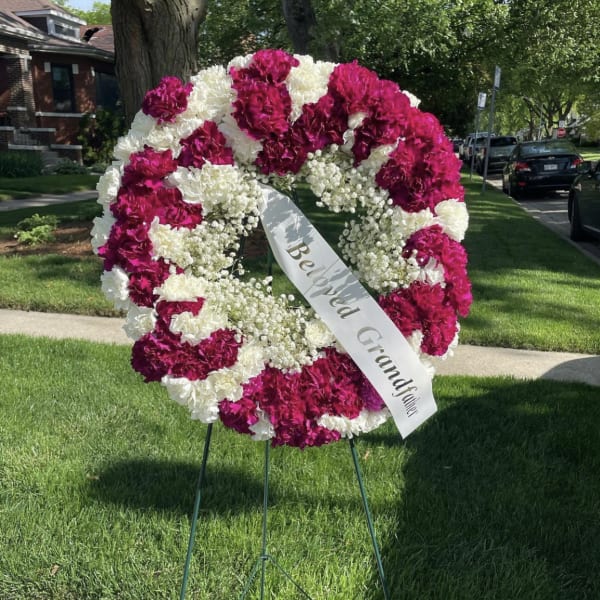 All Carnation Round Wreath