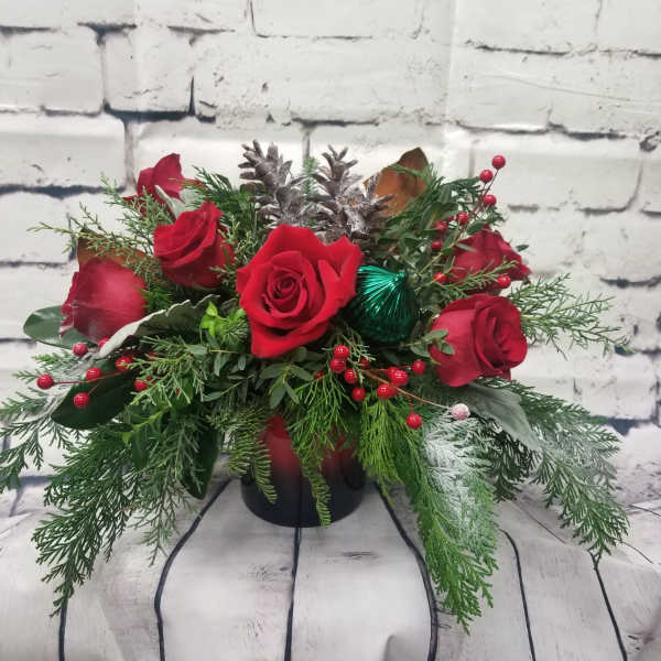 Holiday Cheers Arrangement in a Vase