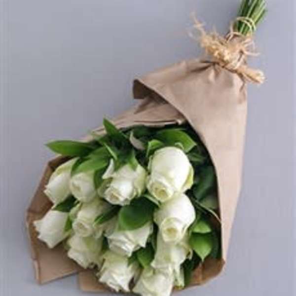 Wrapped Cream Roses - FB