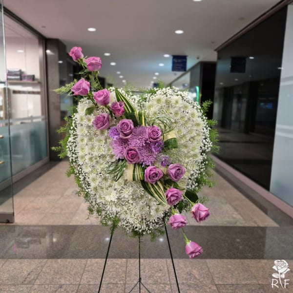 Tranquil Hearth of Purple Roses