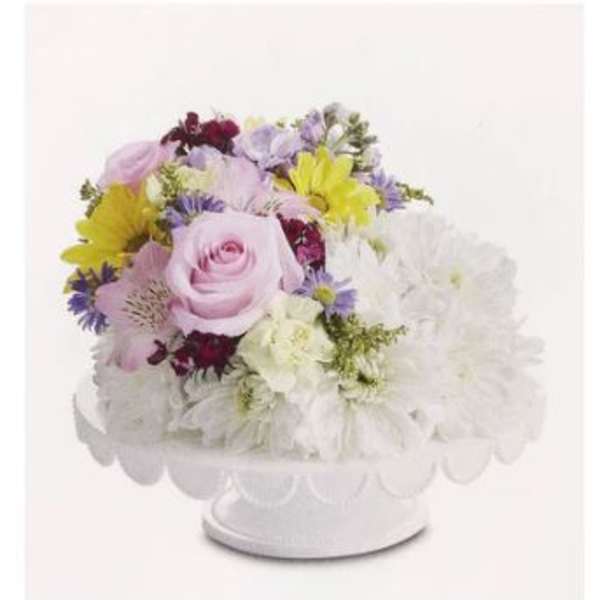 Cheerful Cascade Birthday Flower Cake