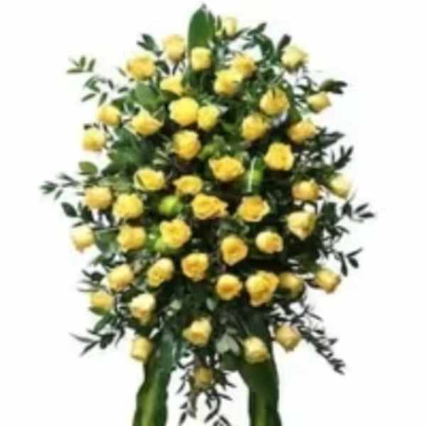 Golden Remembrance Rose Standing Spray
