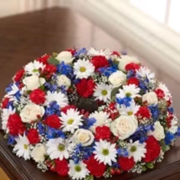 Patriotic Cremation Wreath