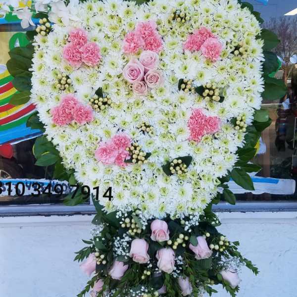 Pink&white Full Heart