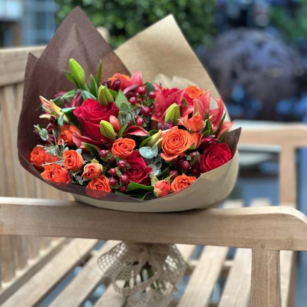 Amber Sun Signature Wrapped Bouquet