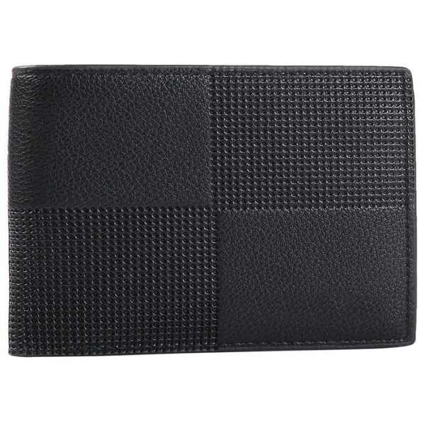 Black textured rectangular wallet or card holder