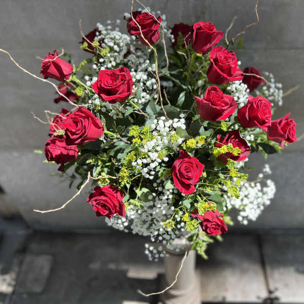 24 LONG STEM RED ROSES