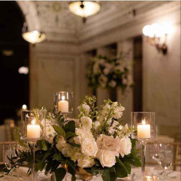 Low & Lush Wedding Centerpiece