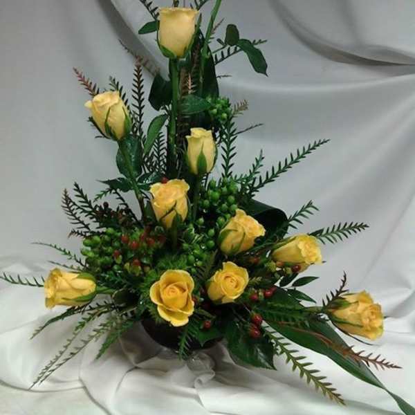 Dozen Roses - something a little different styled