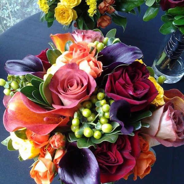 Rich fall wedding handtied bouquet
