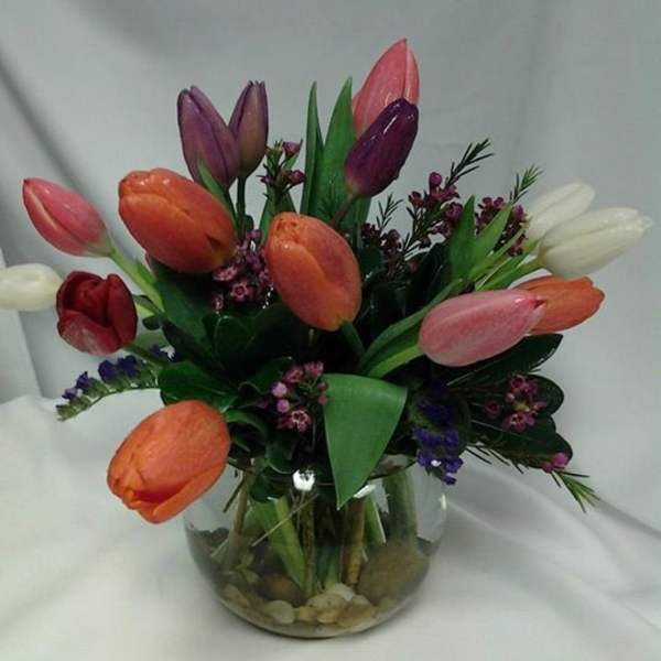 Tulips bubble bowl