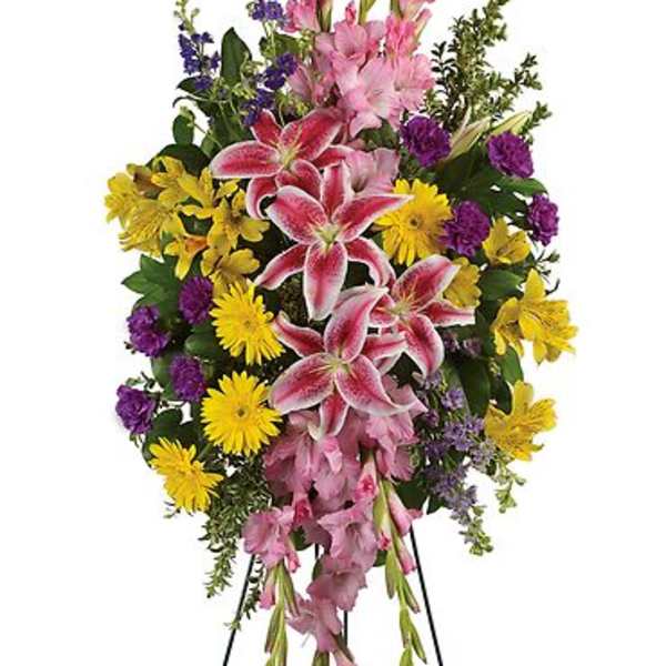 Rainbow Of Remembrance Standing Spray
