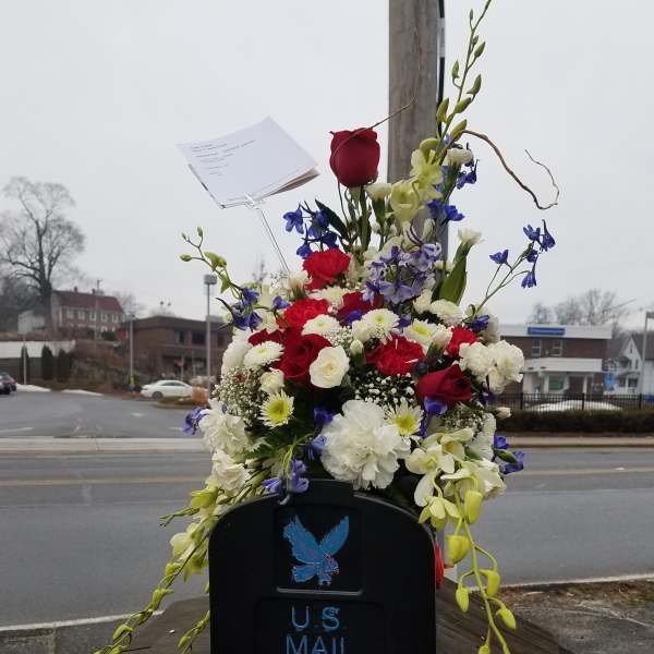 Mailbox with flowers From Roma Florist