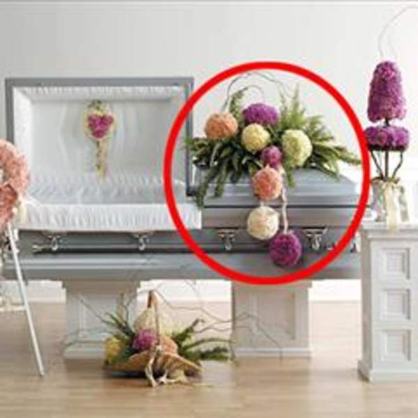 CARNATION SPHERES CASKET SPRAY