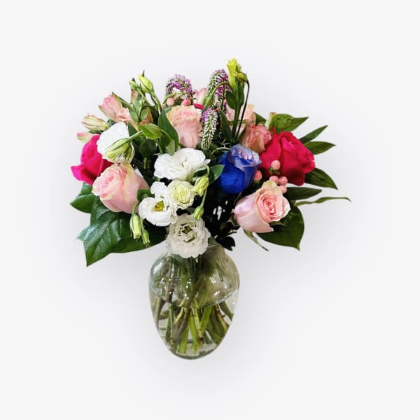 Cherished Bouquet Mixed Roses and Lisianthus Arrangement