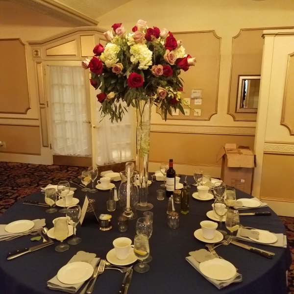 High lithe centerpiece from Roma Florist
