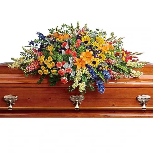 Colorful Reflections Casket Spray