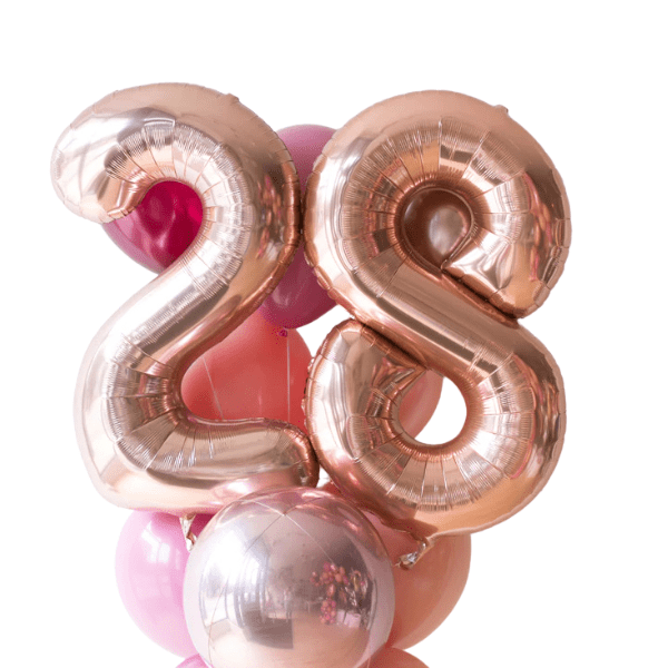 Number balloon bouquet