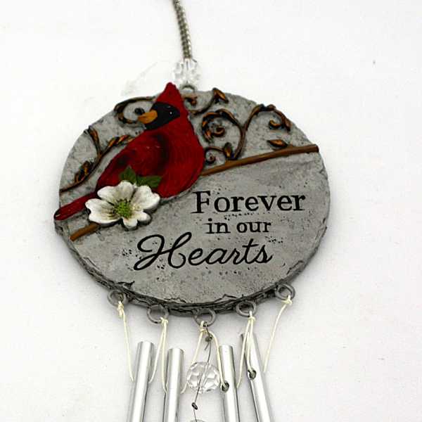 14 Inch Cardinal Windchime - Forever