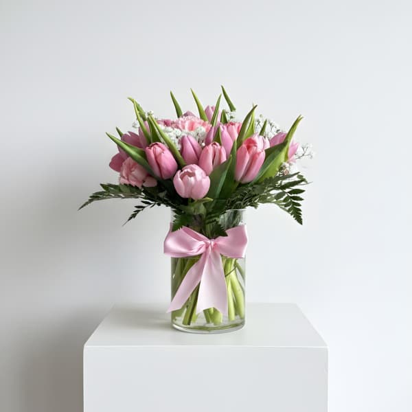 Blush Garden 20 Tulip Arrangement