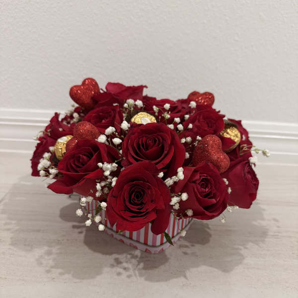 Sweetheart Rose & Chocolate Box