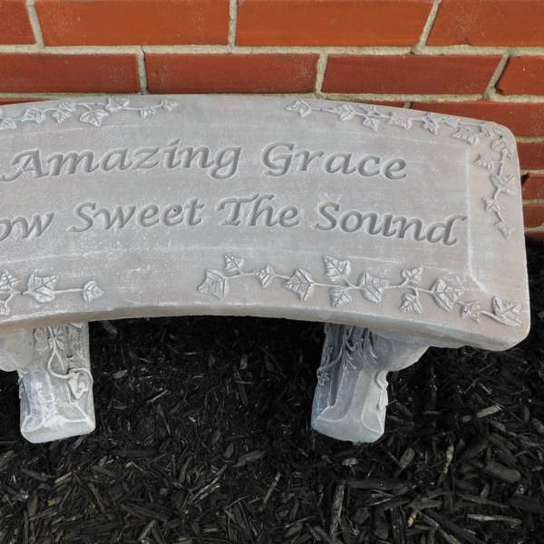 Amazing Grace Concrete Bench