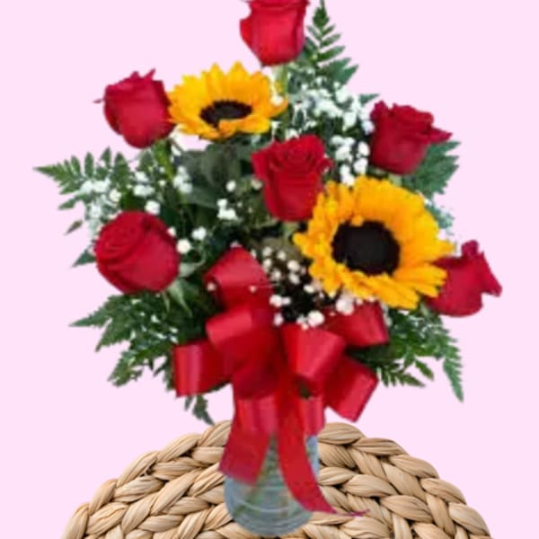 Roses and Sunflowers