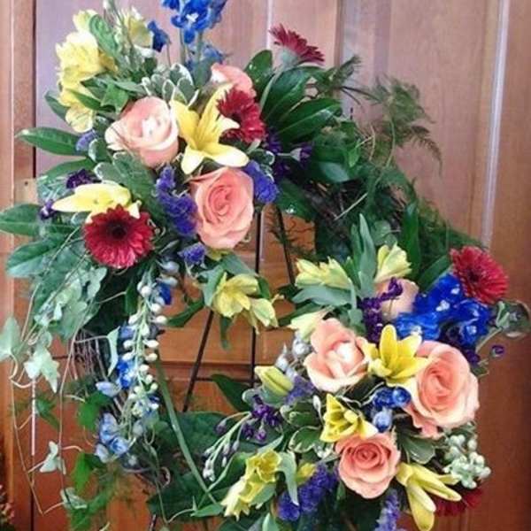 Summer Colored Standing Wreath
